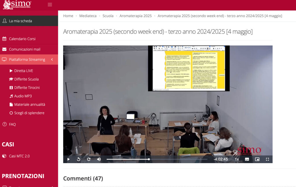 Scuola SIMO - area studenti anteprima 4